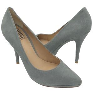 Pour La Victoire Grey Suede Stiletto High Heels Size 7.5